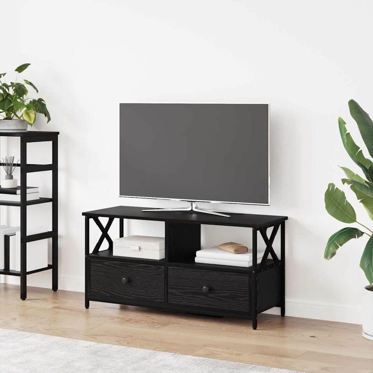 Tv-kast met laden - Mediameubel Dressoir - Opbergen Woonkamer - Kogelgelagerde rails - 90 x 33 x 45 cm