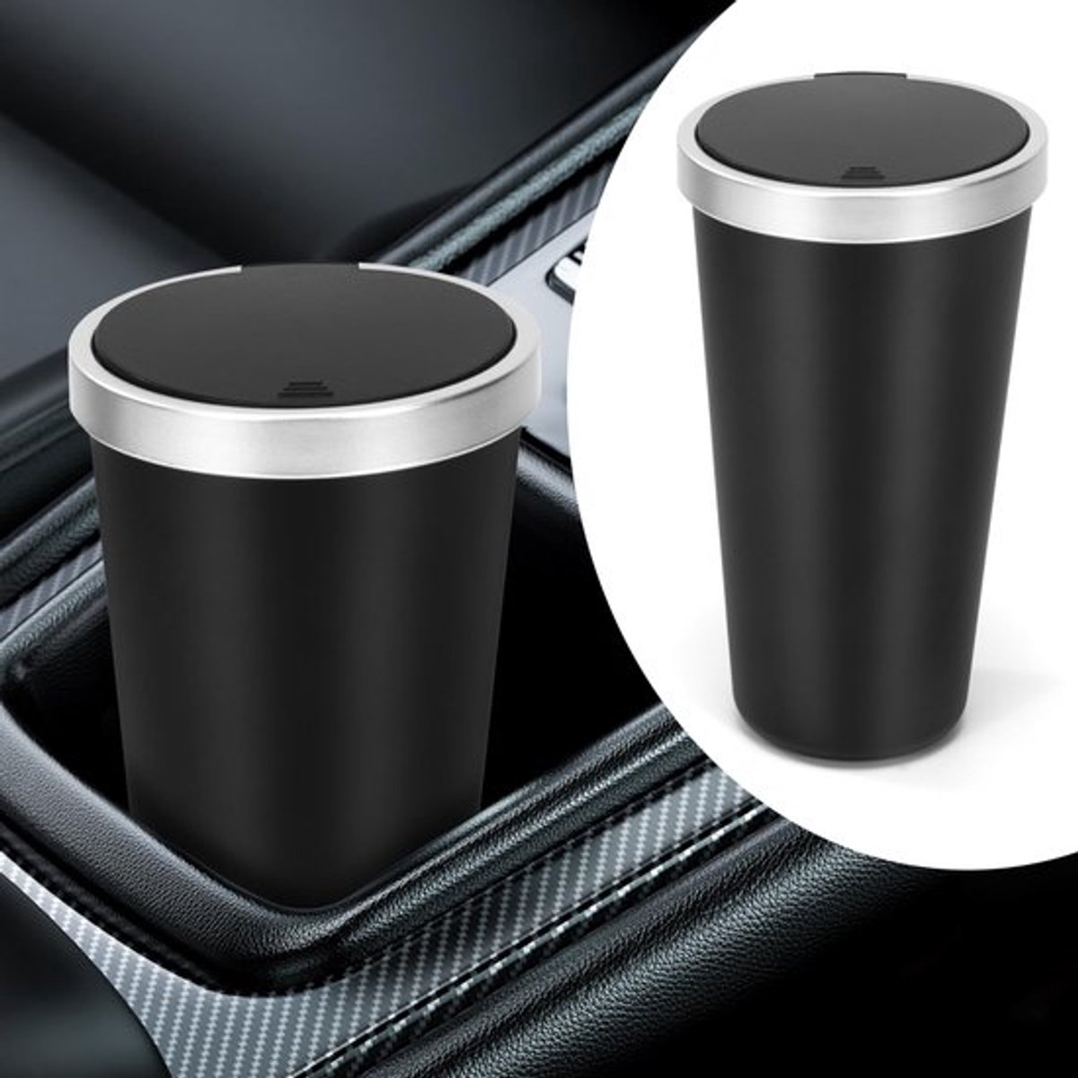 Prullenbak Waterdicht - Draagbare Mini-Vuilnisemmer - Geurremmend - Voor Auto/Huis/Keuken/Kantoor - Duurzaam Kunststof - Klein Formaat