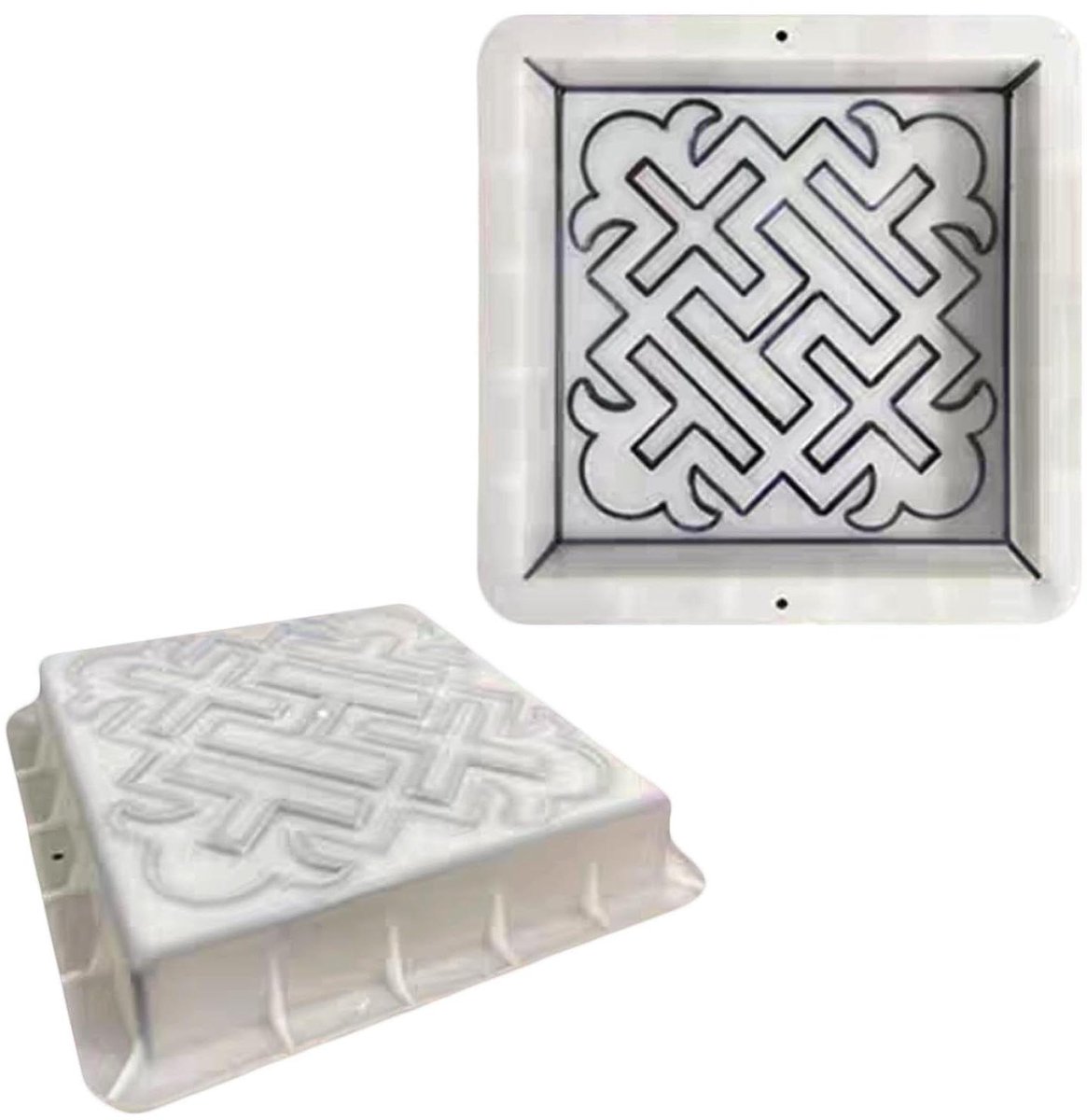 Betonnen Stapsteen Mal - Tuinpad Maker - Terras Bestraten - Herbruikbaar Plastic - 25x25x5 cm - Zwart