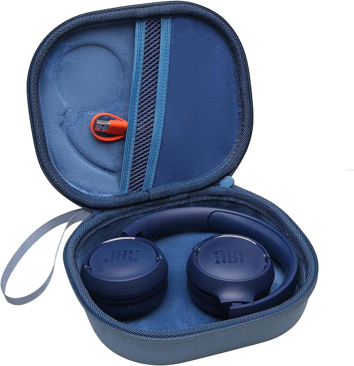 Hoesjes voor Koptelefoon - Opbergtas Case - Bescherming Reis - Schokabsorberend Materiaal - 19.8 cm - Blauw