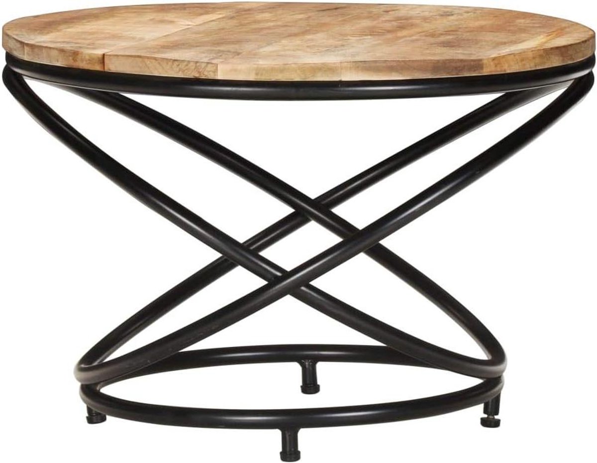 Salontafel Massief Hout - Koffietafel Mangohout - Woonkamer Decoratie - Handgemaakt Uniek Karakter - 60 x 40 cm - Natuurlijk Hout