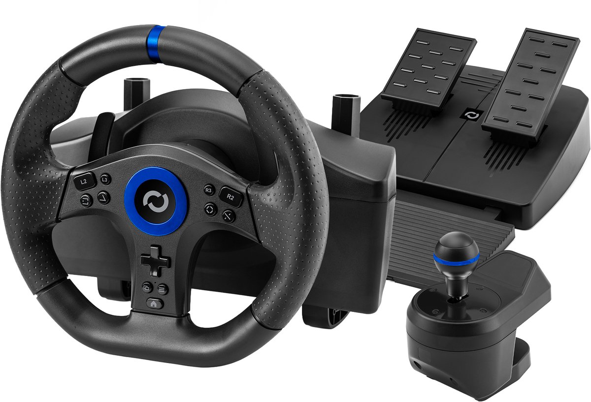 PS5 BR5 Racestuur compatible voor Playstation 5 - Zwart - 25,5 cm - 270º - versnellingspook