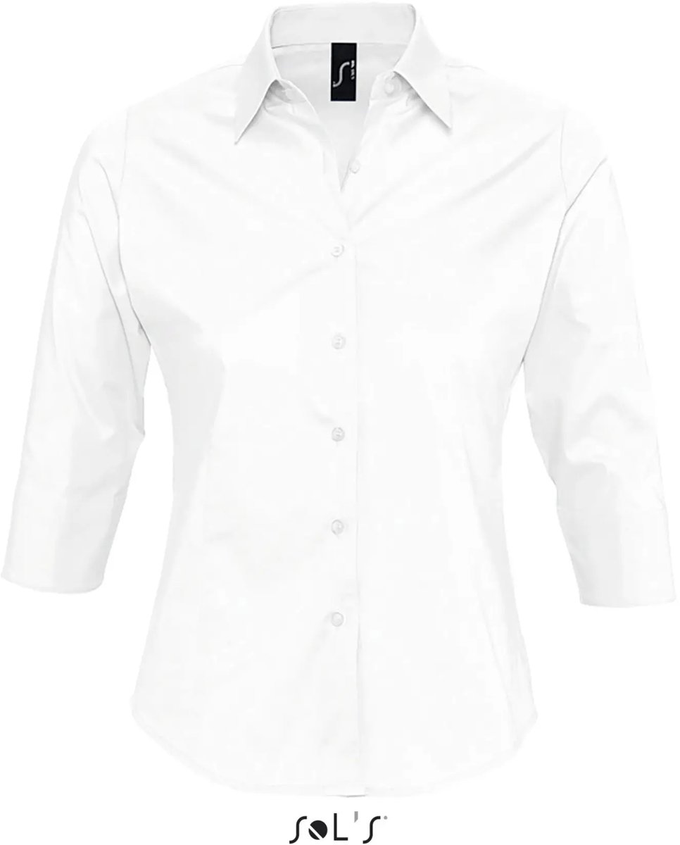 SOL'S Women´s Stretch-3/4-Sleeve Blouse Effect L631 - White - XL
