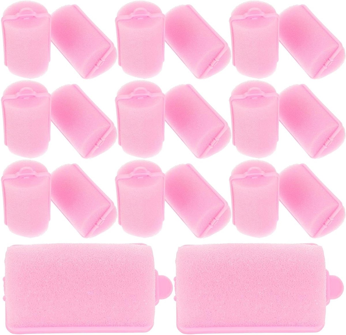 Haarkrullers Set - Schuimrollers - Zonder Hitte Krullen - Zacht Slaapvriendelijk - 36 Stuks - Roze