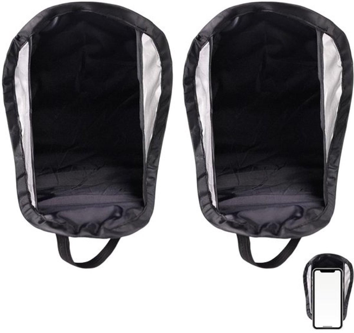 Telefoonzonnescherm Opvouwbaar - 2 Stuks - Antireflecterend - Universeel voor Smartphones - Lichtgewicht - Duurzaam Polyester - Telefoonparaplu