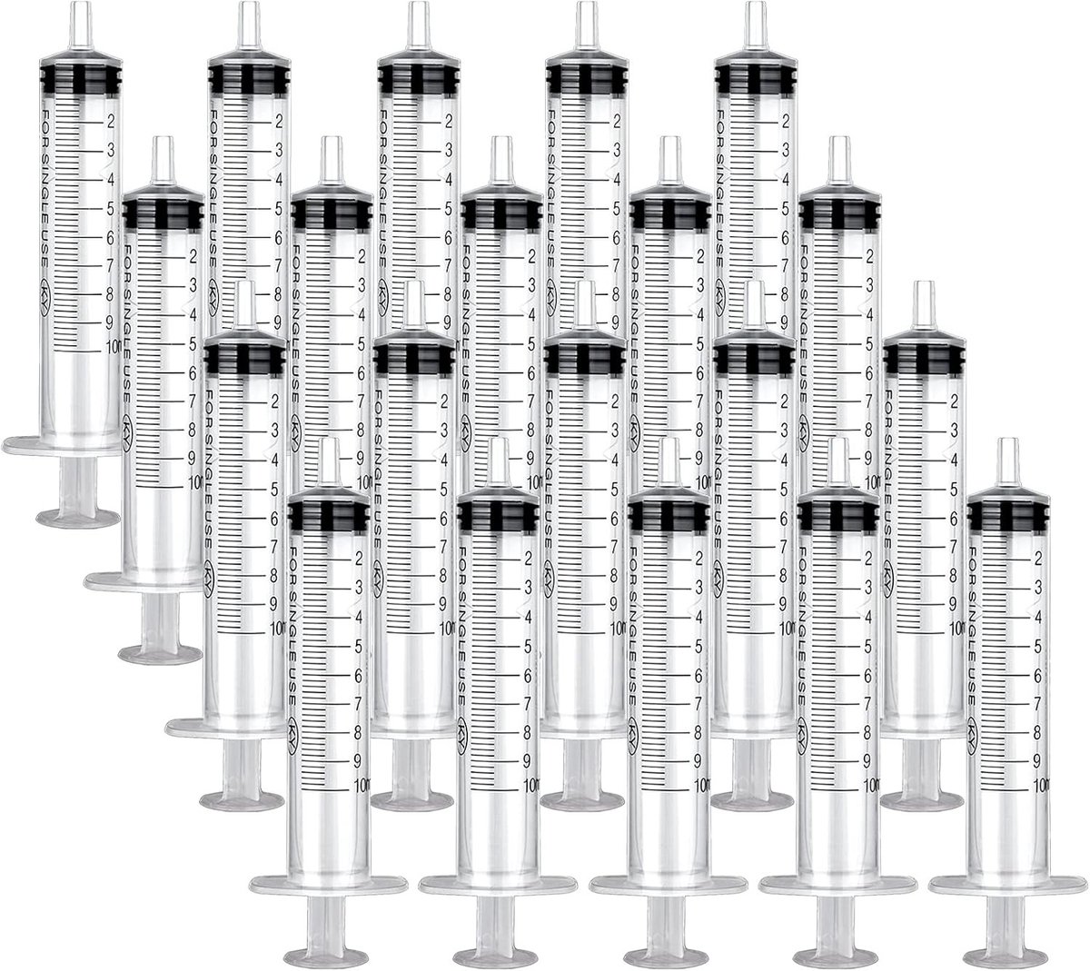 20 Stuks Plastic Spuiten - 10ml Apart Verpakt, Duurzame Colostrum Spuiten, Herbruikbare Doseerspuiten voor Tuin en Dierverzorging, Precisie Liquid Measuring Syringes