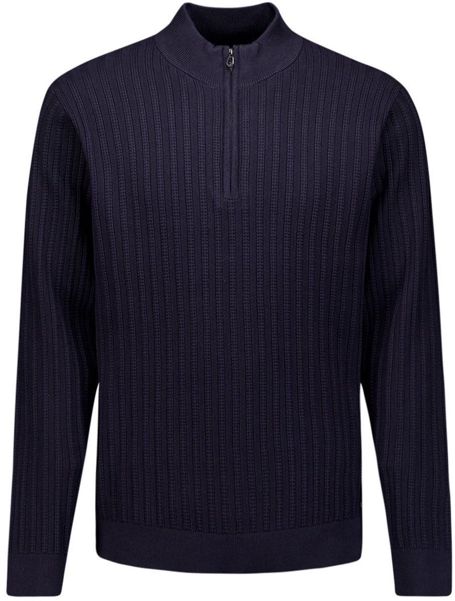 No Excess Half Zip Trui Drop Needle Dark Night (33230824 - 078)