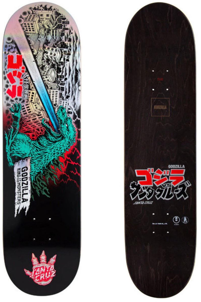 Santa Cruz x Godzilla O'Brien Reaper Skateboard Deck 8.25" – Limited Graphic