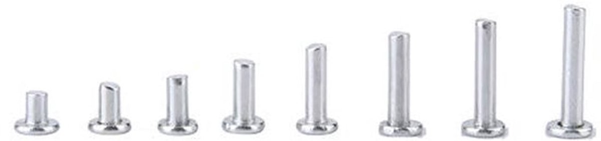 400 stuks M3 aluminium klinknagels met platte kop met hogere mechanische sterkte, klinknagels in verschillende maten, stevige klinknagel met platte kop, 4 mm - 16 mm lengte