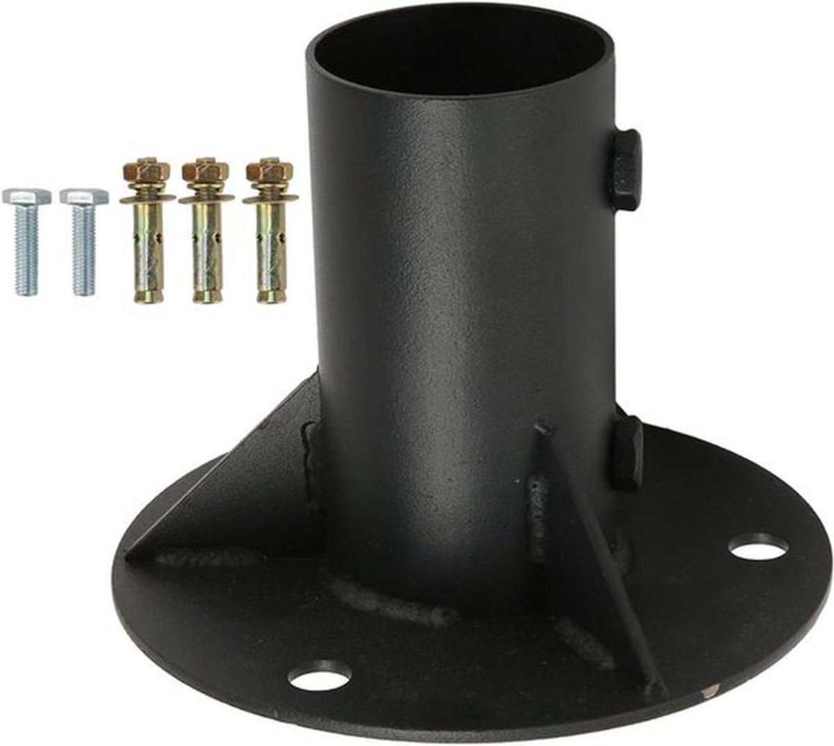 Kettingschakel Hek Paal Vloerflens Basis voor Lamp Brievenbus Vlag Stalen Paal (52 mm)