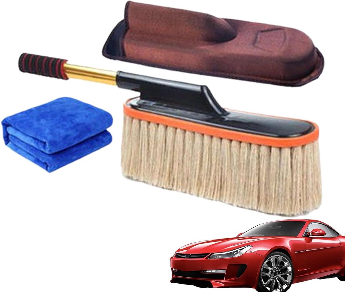Auto Poets Set - Detailing Borstels - Auto Reinigen - Krasvrije Reiniging - 65 cm - Niet gespecificeerd