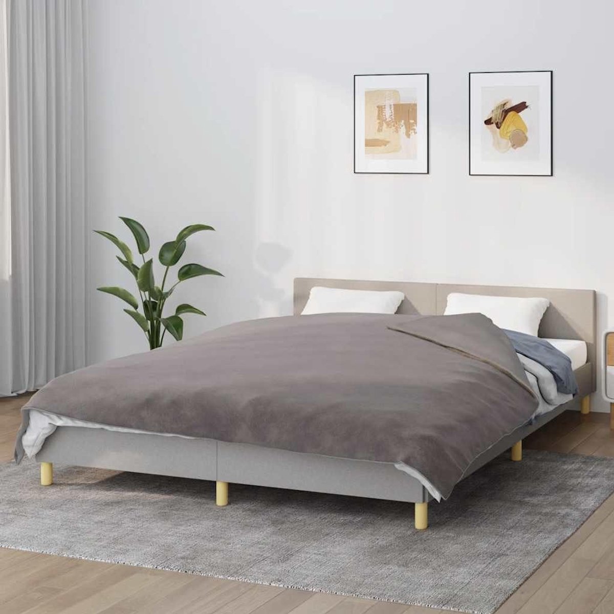 Verzwaringsdeken met Overtrek - Deken Zware Deken - Ontspannen Slapen - Gelijkmatige Gewichtsverdeling - 200 x 225 cm - Grijs