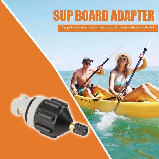 Sup Pompadapter - Ventieladapter Roeiboot - Watersport Accessoires - Multifunctionele Aansluitingen - 80 x 35 mm - Zwart — afbeelding 5