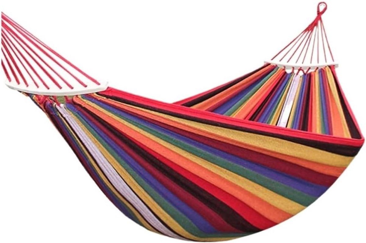 Hangmat met stok - Canvas schommel - Ontspannen buiten - Verdikt canvas materiaal - 120 kg draagkracht - Meerdere kleuren