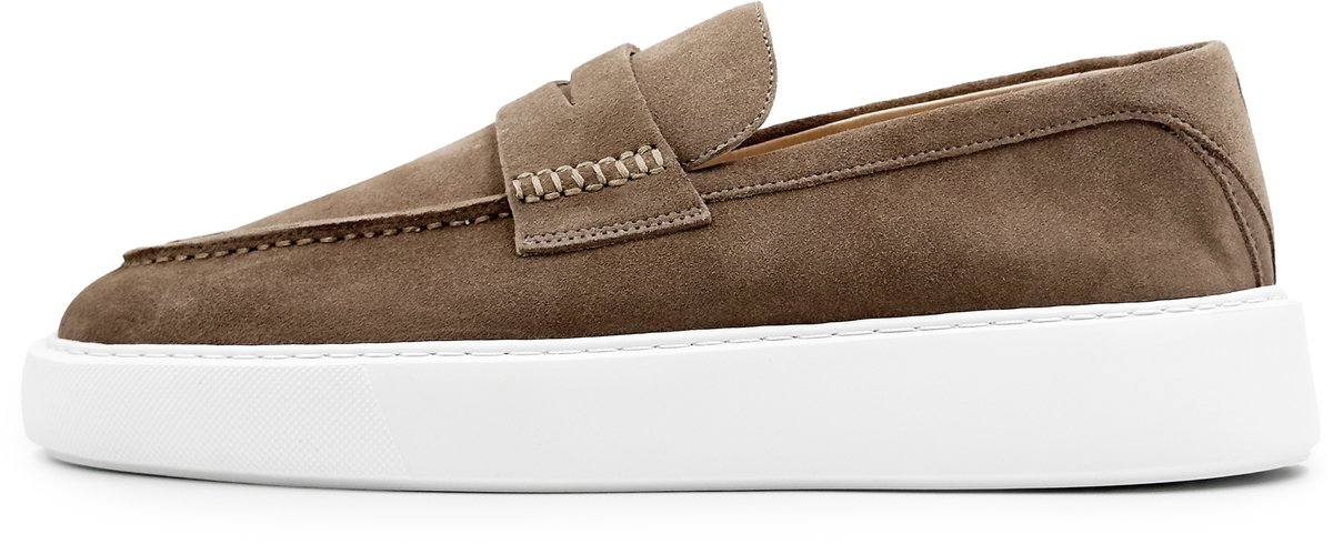 Dutch'D ® Loafers - Instapper - Taupe - Luxe - Sportief - Suede leer - Atmos ERA - Maat 42