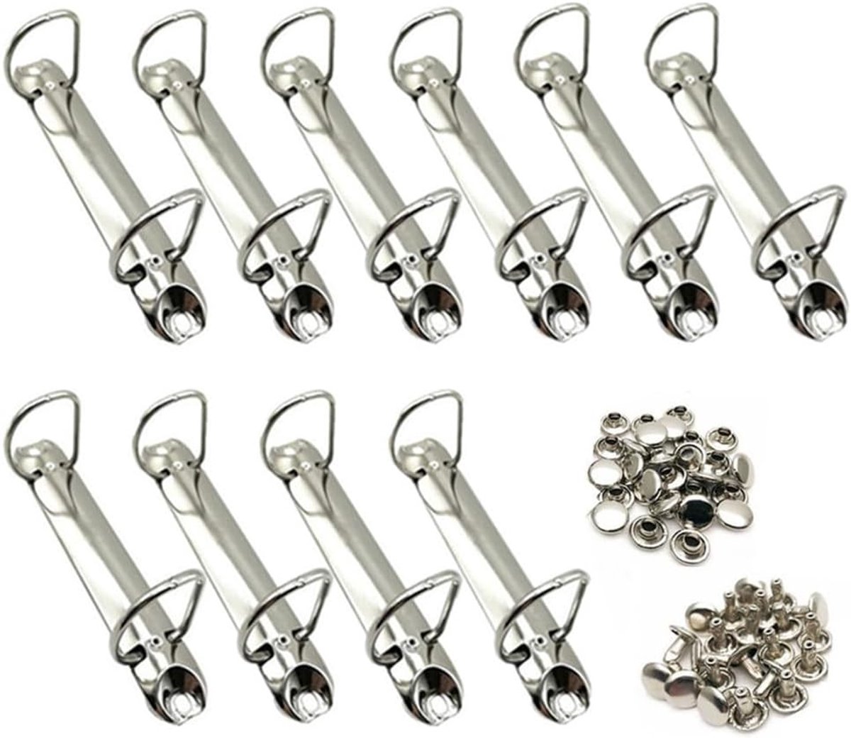 2-Ring Binder Mechanisme, 10 Stuks D-Vormige Metalen Clip, Vervangingen voor Ringbinders, Ideaal voor Papieren Opslag, Mappen en Planners