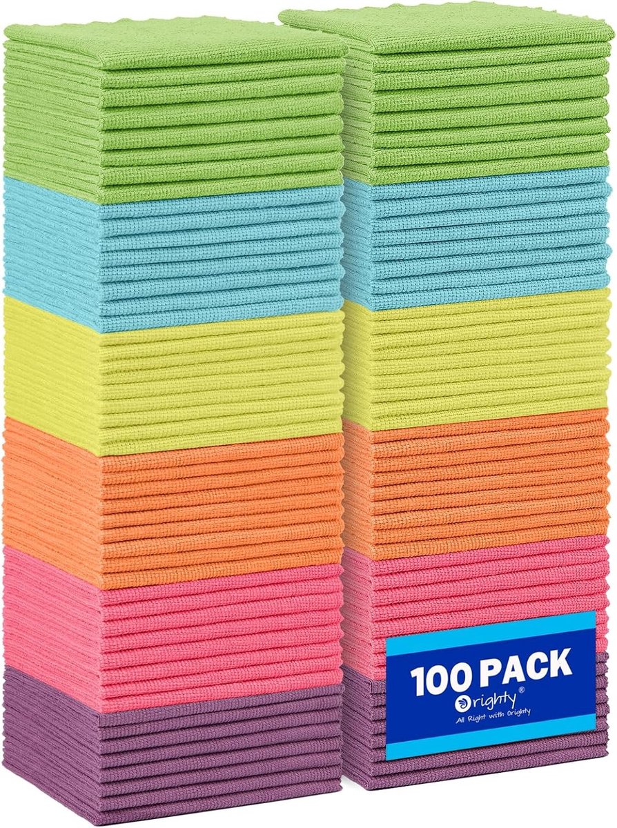 Zeer absorberende microvezel reinigingsdoeken, 100 stuks pluisvrij voor keuken, auto en huis, 30 x 30 cm