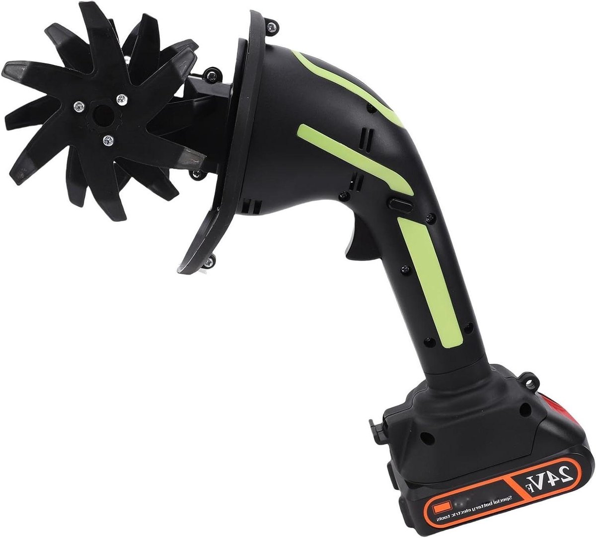 Elektrische Tuinfrees - Accu Cultivator - Bodembewerking Gazon - Snel Ploegen Wieden - 10 Cm Breed - Zwart