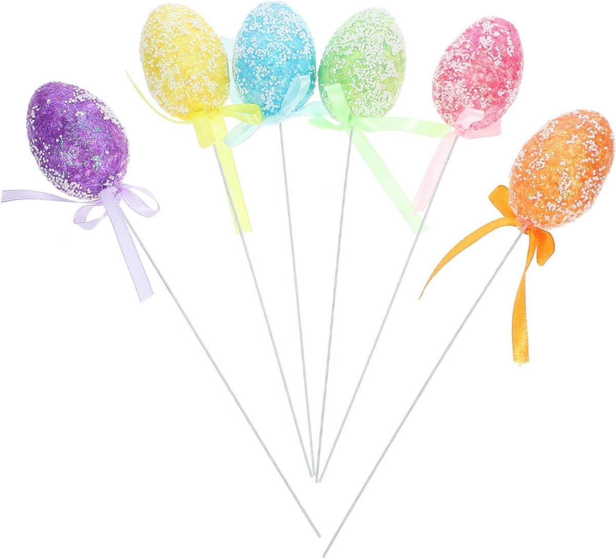 Paasei takken - Paasdecoratie takjes - Paasfeest versieren - Realistisch schuim materiaal - 19 cm lengte - Gekleurd