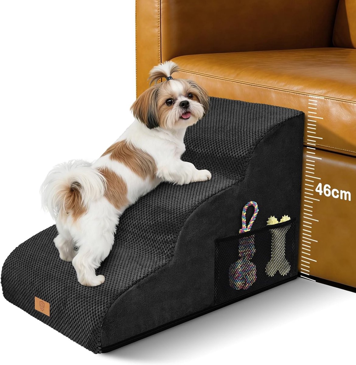 Hondentrap - Zwart - 40 cm - Waterdichte en Antislip Trap voor Kleine Honden