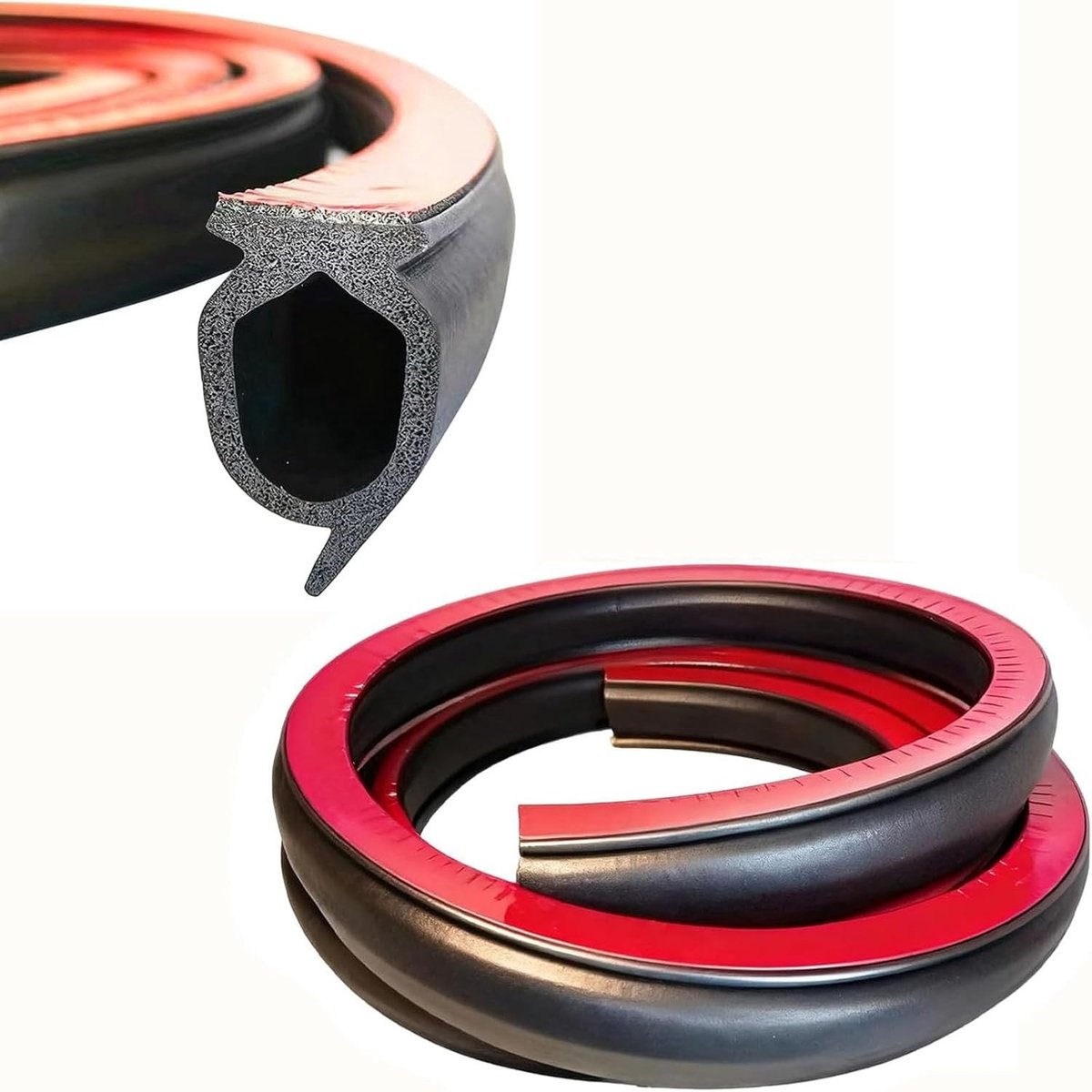 Zelfklevende EPDM afdichtstrip voor garagedeuren - Waterdicht, insectenbestendig en koudbestendig (5 m)