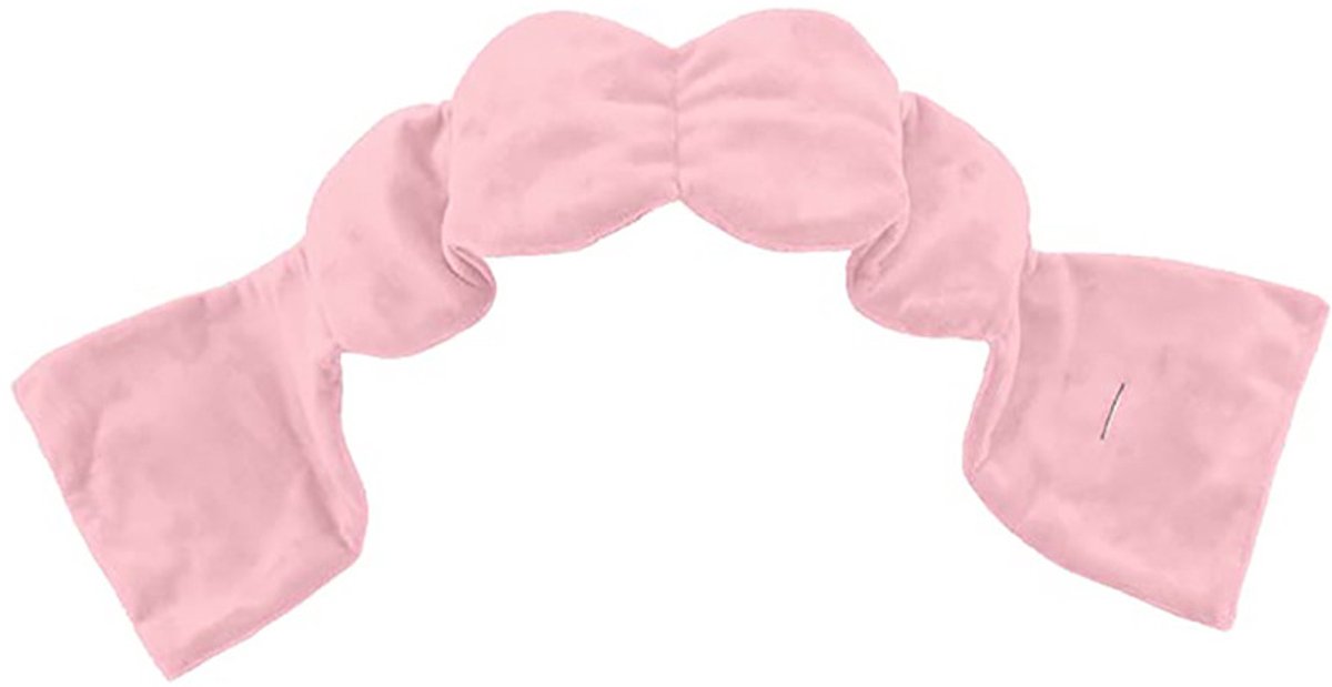 3D zwaartekracht oogmasker - verzwaard slaapmasker - met afneembaar gelkussen - warm/koud therapie - vermindert wallen rond de ogen - verstelbaar lichtdicht oogkussen - diepe ontspanning - roze