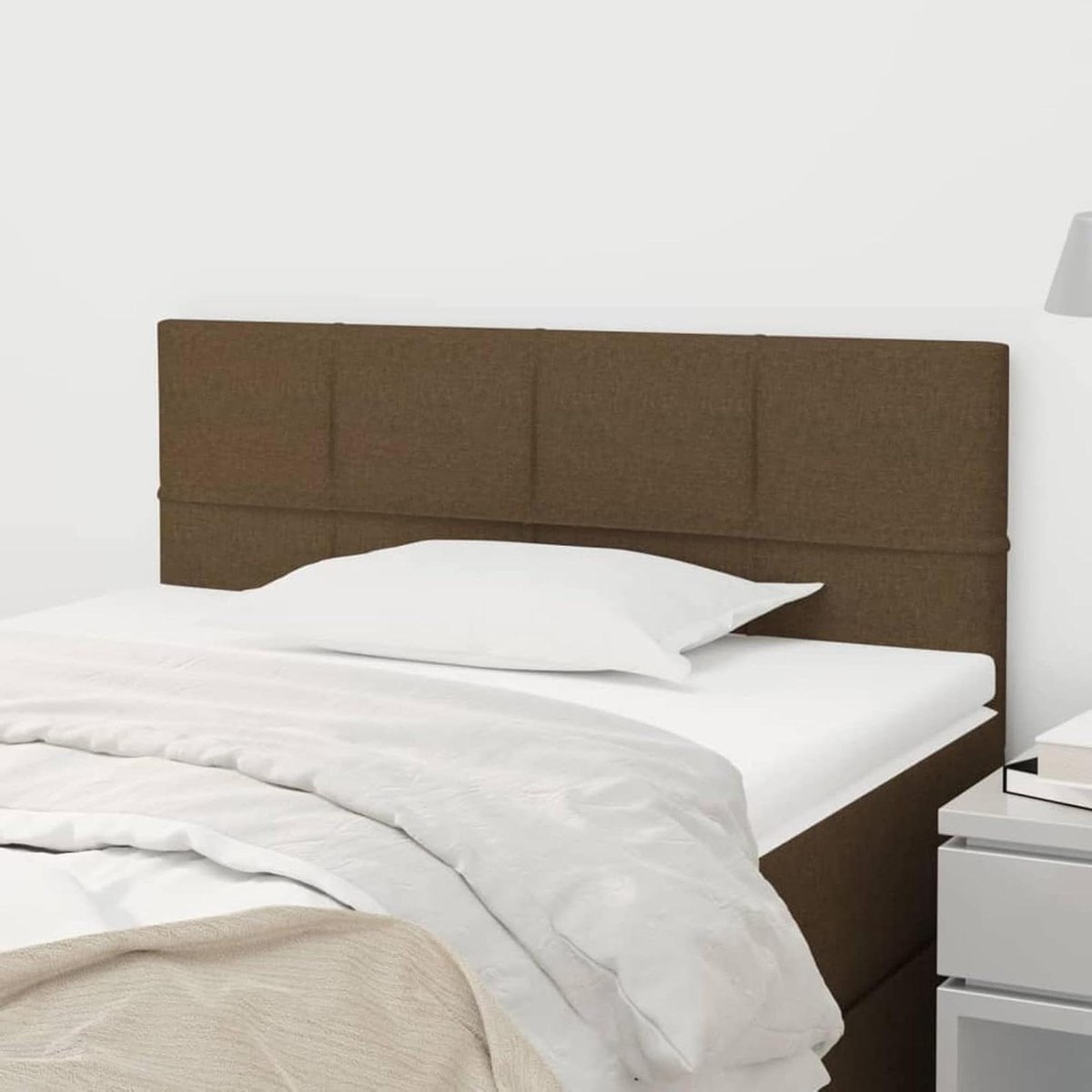 Hoofdbord Stof - Bedhek Hoofdeinde - Bed Opknappen - In Hoogte Verstelbaar - 90 x 5 x 78/88 cm - Donkerbruin