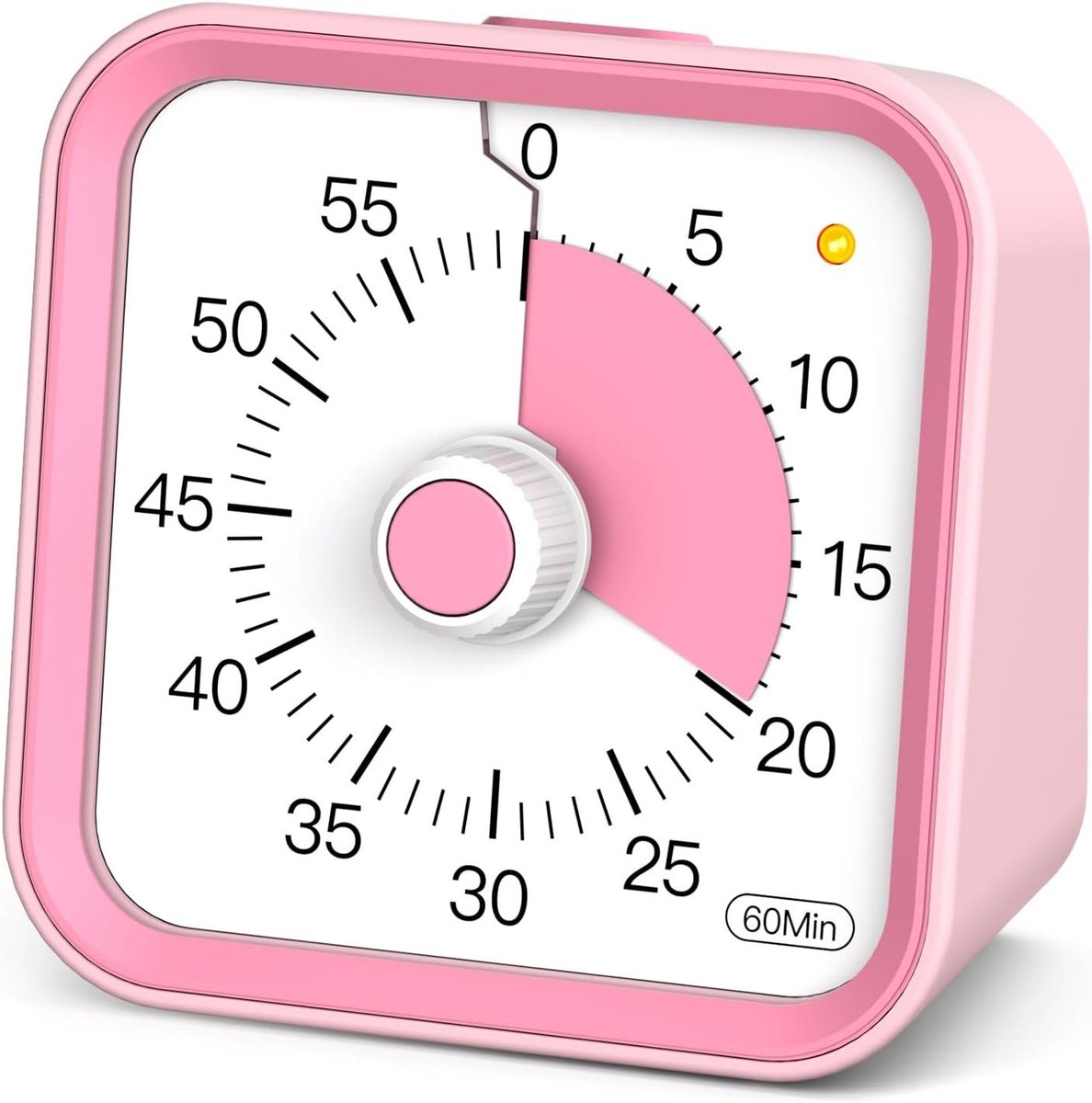 Pomodoro timer - Roze - 60 minuten - Visuele timer met pauzefunctie - Voor kinderen en volwassenen