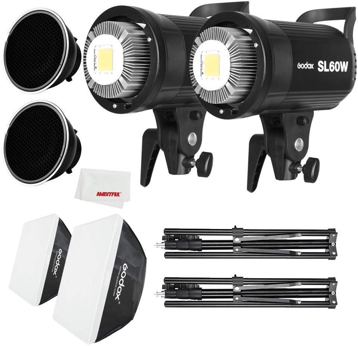 Omgoods - LED Video Licht met Softbox en Lichtstandaard voor Studio