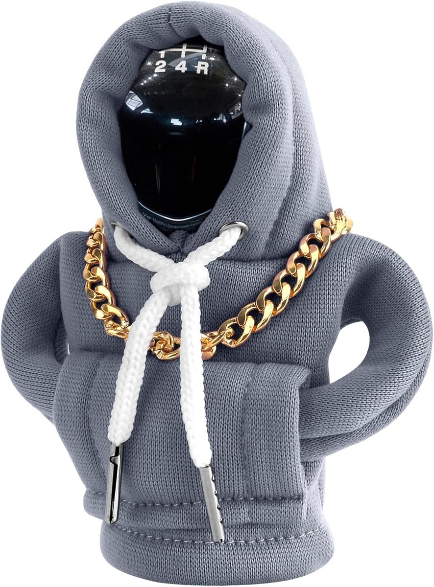 Auto assecoires - Versnellingspook Hoodie - Grijs - Zachte Stoffen Afdekking - Voor Handmatige en Automatische Auto's