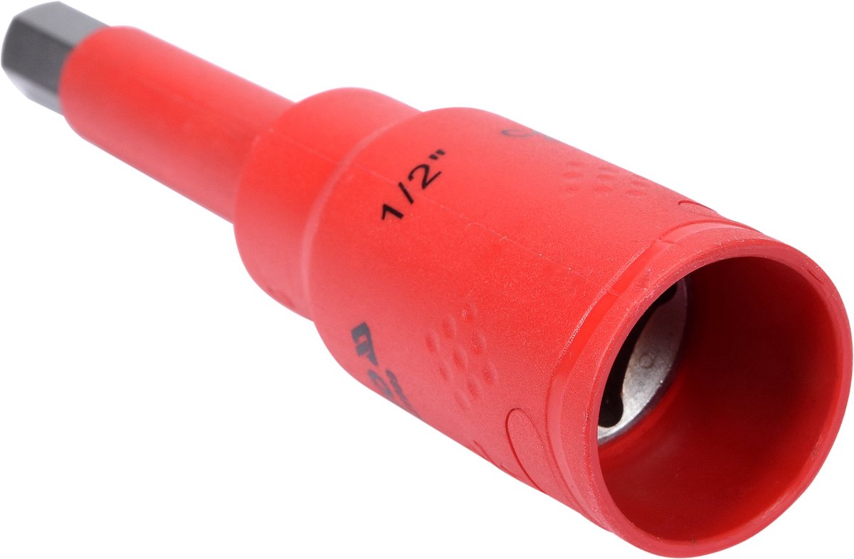 YATO VDE Geïsoleerde Inbus Dop 10 mm - 1/2 Inch Aansluiting - 1000V Geïsoleerd Hex Binnenzeskant Dop - Lengte 120 mm - Chroom-Vanadium Staal - Elektriciens Gereedschap (YT-21089)