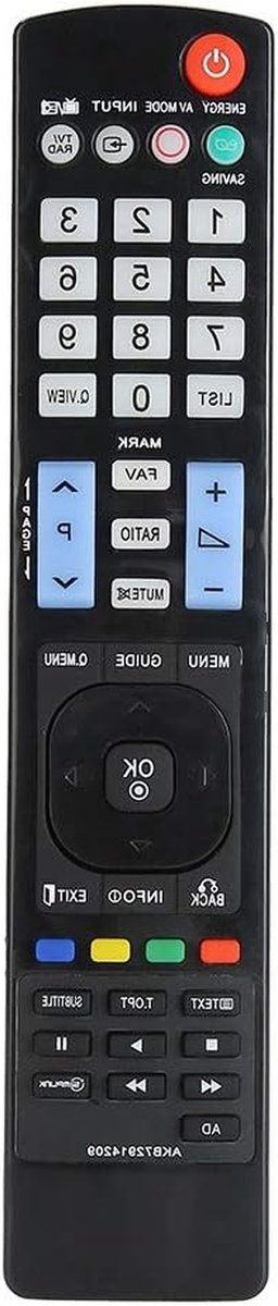 TV Afstandsbediening - Universele Controller - TV Bediening - 8 Meter Bereik - 22.3 cm Lengte - Zwart
