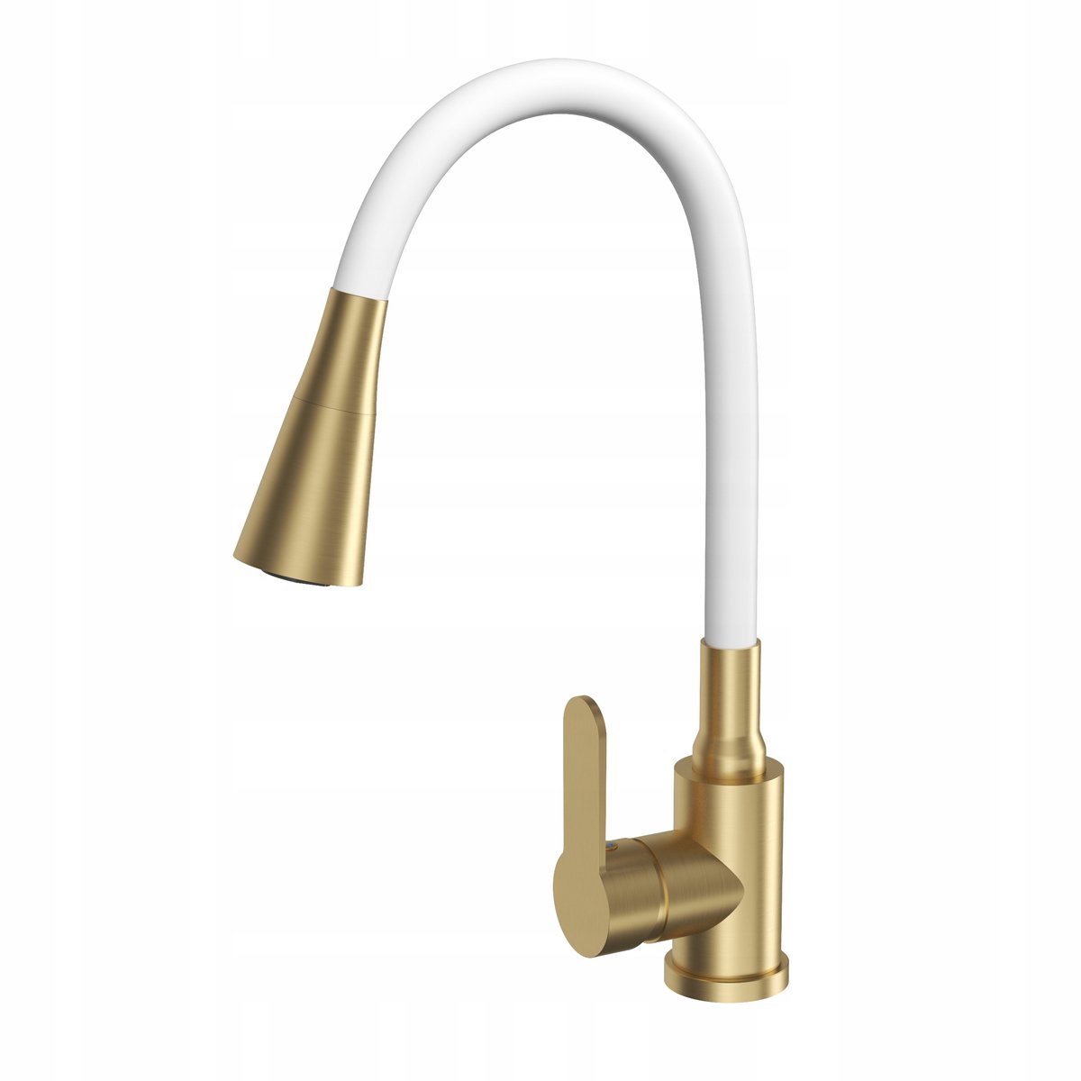 Keukenmengkraan Flex 3000 Wit-Goud Flexibele Uitloop