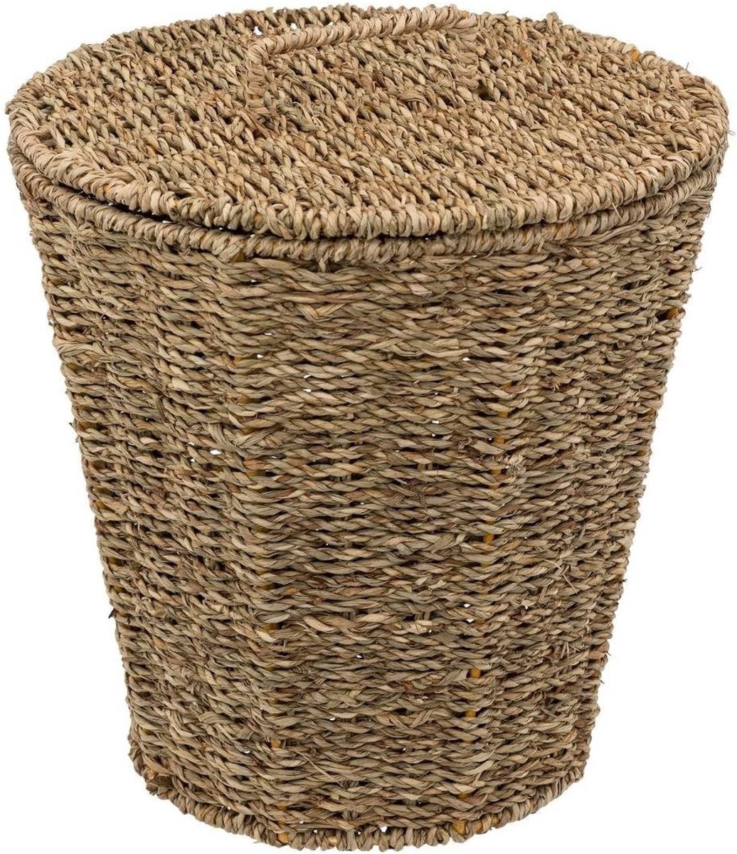 Compostemmer 5 liter - Compstemmer 5 liter - Natuurlijk - 26,5 x 27 cm - Seagrass Afvalemmer met Deksel