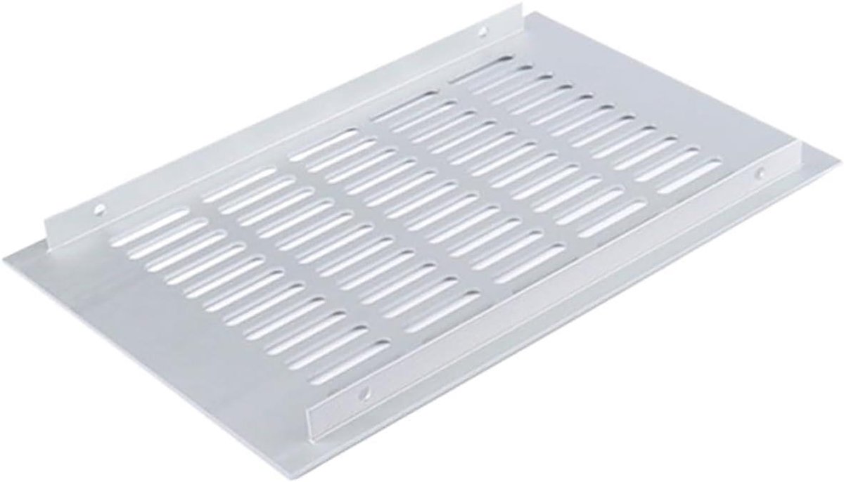 Ventilatierooster Kast - Luchtrooster Afdekking - Kast Ventileren - Lamellen Ontwerp - 200x400mm - Wit