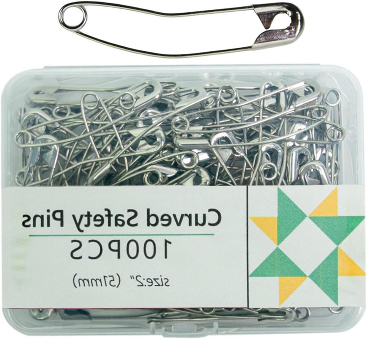 Gebogen Veiligheidsspelden - Quilting Spelden - Kleding Maken - Buigt Natuurlijk - 100 stuks - Zilver