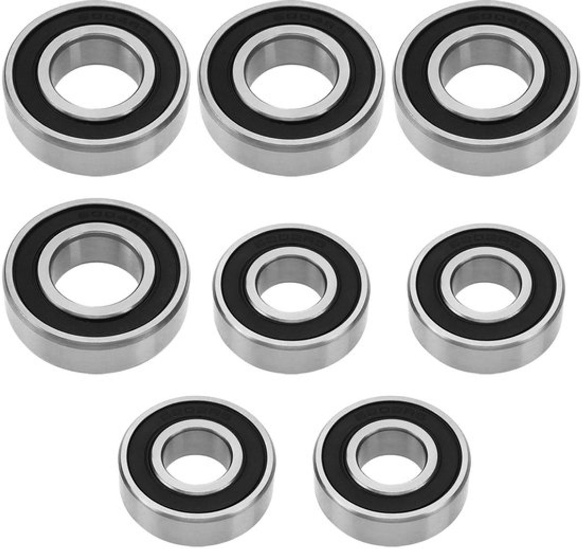 Wiellagers Set 8 Stuks - Vervangingsdeel 6004-2RS-C3/6202-2RS-C3 - Compatibel met Erde 100/101/107/120/121/122/127 - Duurzaam Lagerstaal - Schokbestendig en Slijtvast - Kogellagers