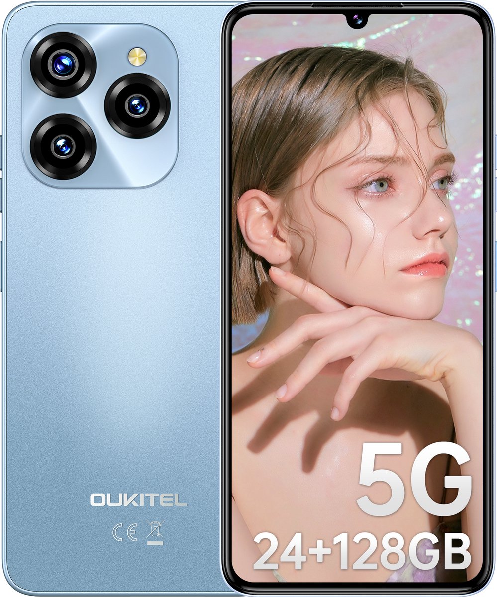OUKITEL C50 5G Smartphone 5G-24GB RAM-128 GB Opslag-5150 mAh Accu-Android 14