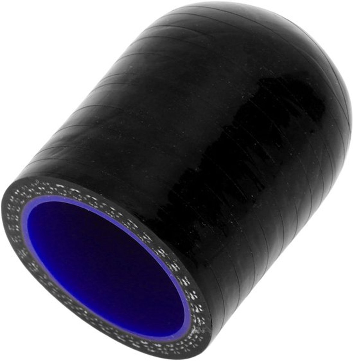 Slangopzetstuk Siliconen - Zwart/Blauw - Binnendiameter 25 mm - Lengte 30 mm - Hoge Temperatuur Weerstand - Meerlaags Geweven Stof - Slangmondstuk