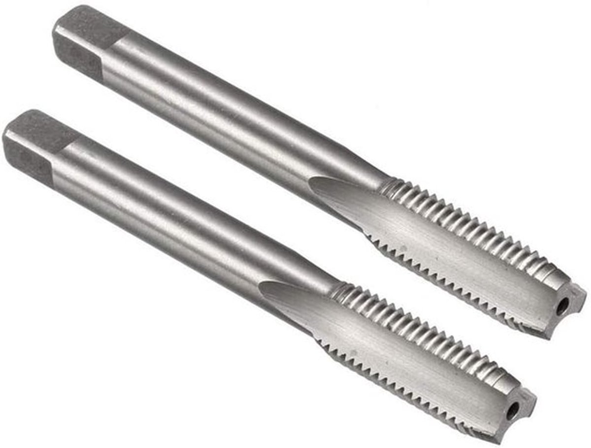 Machine Tap M10 x 1,25mm - 2 stuks - HSS Uncoated - Draad Tappen - Slijtvast - Geschikt voor Metalen - Draadtap
