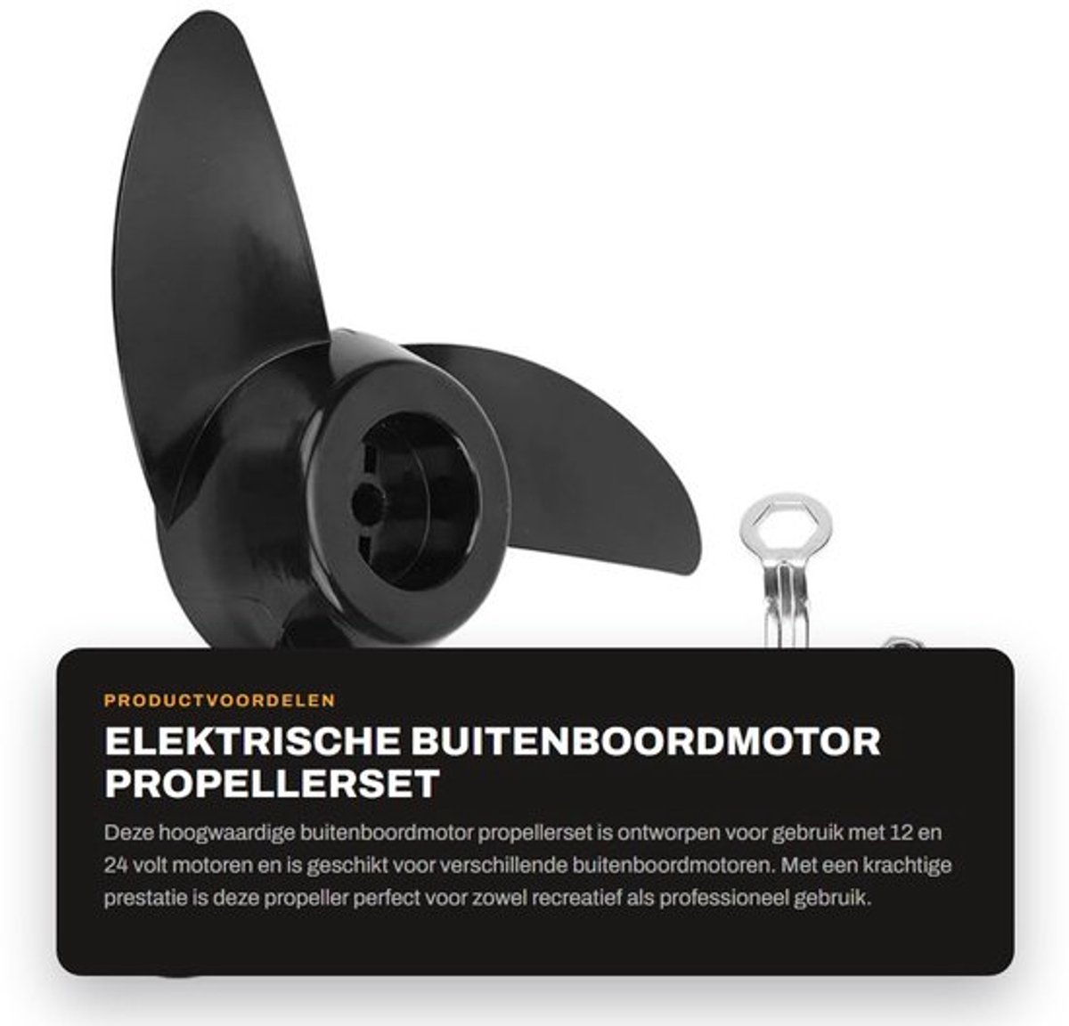 Elektrische Buitenboordmotor Propellerset met 3 Bladen