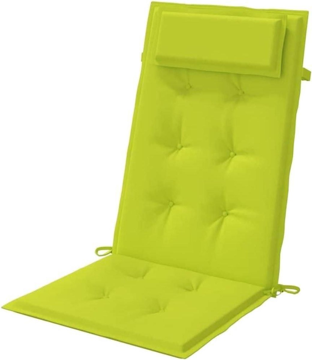 Duo Stoelkussens - Zitkussens Tuin - Buiten Zitten - Waterafstotend Oxford Stof - 120x50cm 4 stuks - Felgroen