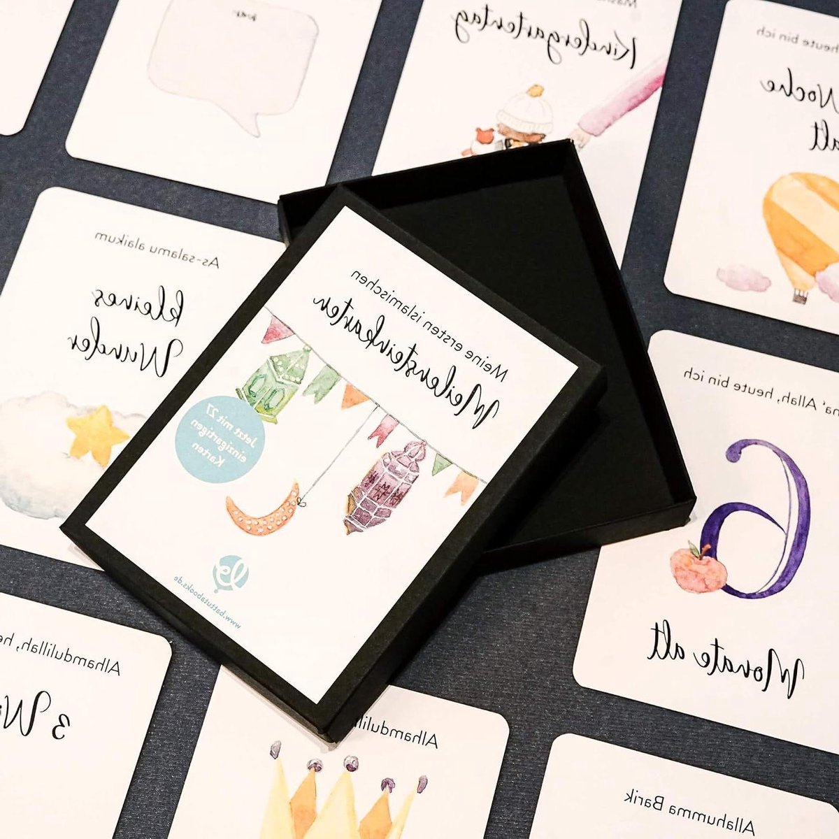 Islamitische Mijlpaalkaarten - Baby Kaarten - Herinneringen Vastleggen - 27 Delige Set - 16 x 12.5 cm - Zwart