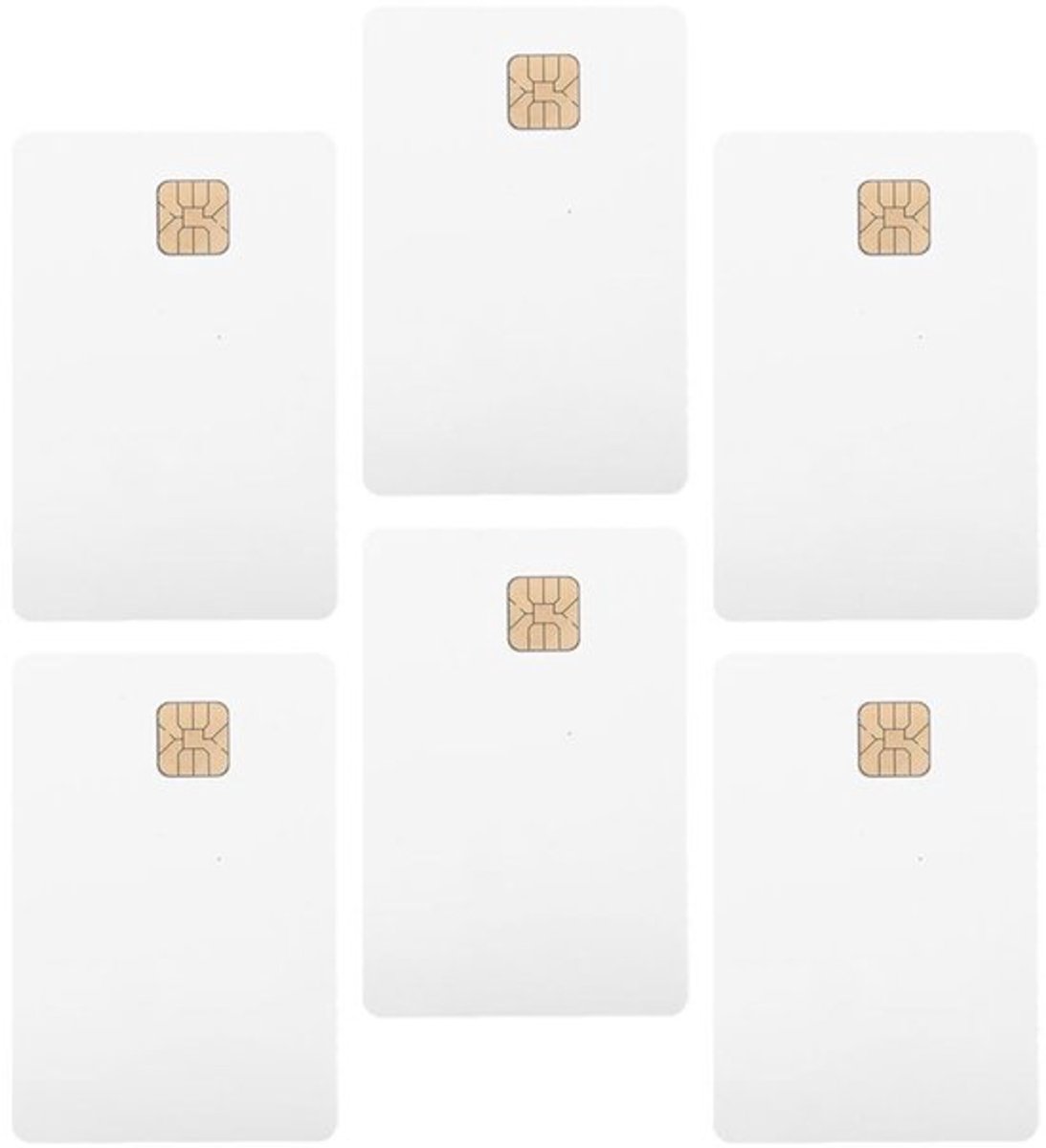 Chipcard 6 Stuks - PVC Kaarten - Identificatiebadges - Herbruikbare Naambadges - Toegangscontrolekaart - Veilig en Betrouwbaar - 8,50 x 5,30 cm - Identificatiekaart