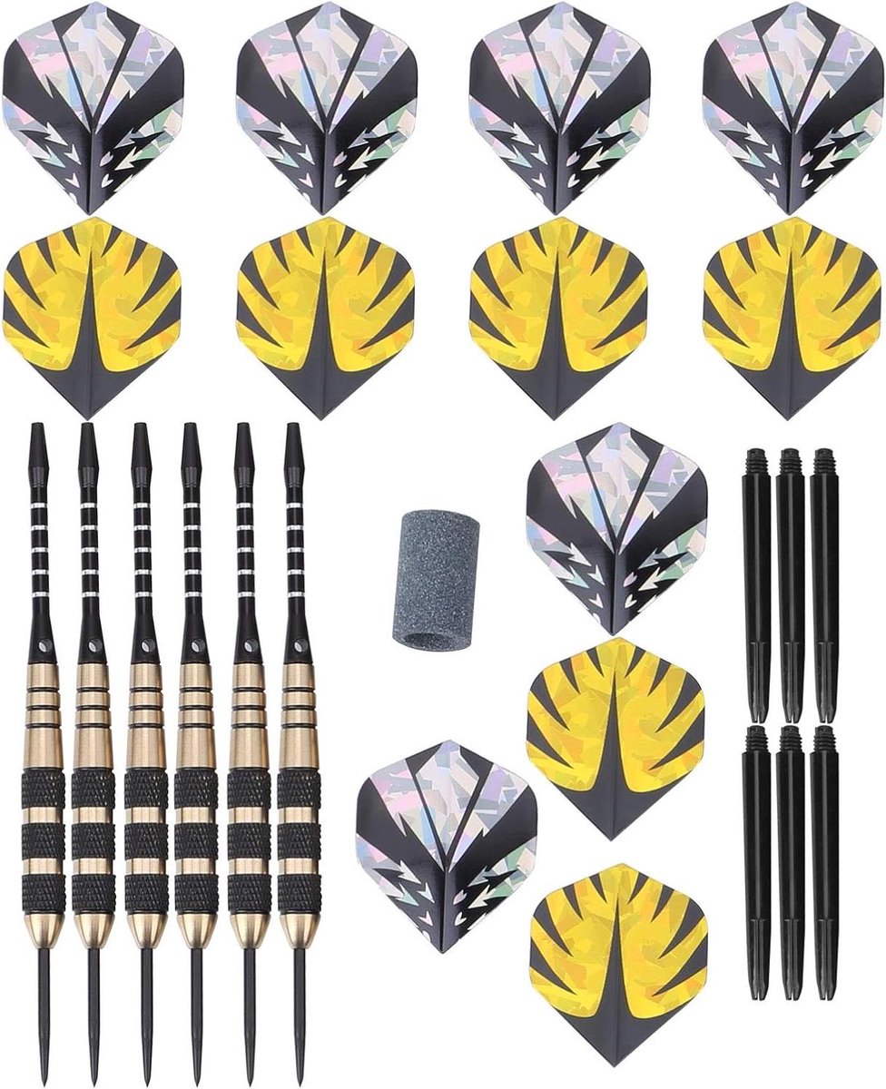 Dartpijlen Set - Darts Koperen Set - Sport Spel - Afneembaar Ontwerp - 273 g - Zwart Goud
