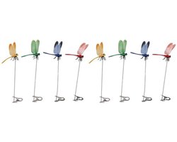 Hoge Simulatie 3D Dragonfly Clip - Realistische Vliegbeweging - Duurzame PVC-vleugels - 8 Levendige Kleuren - Scare Bugs - Insectenvrije...