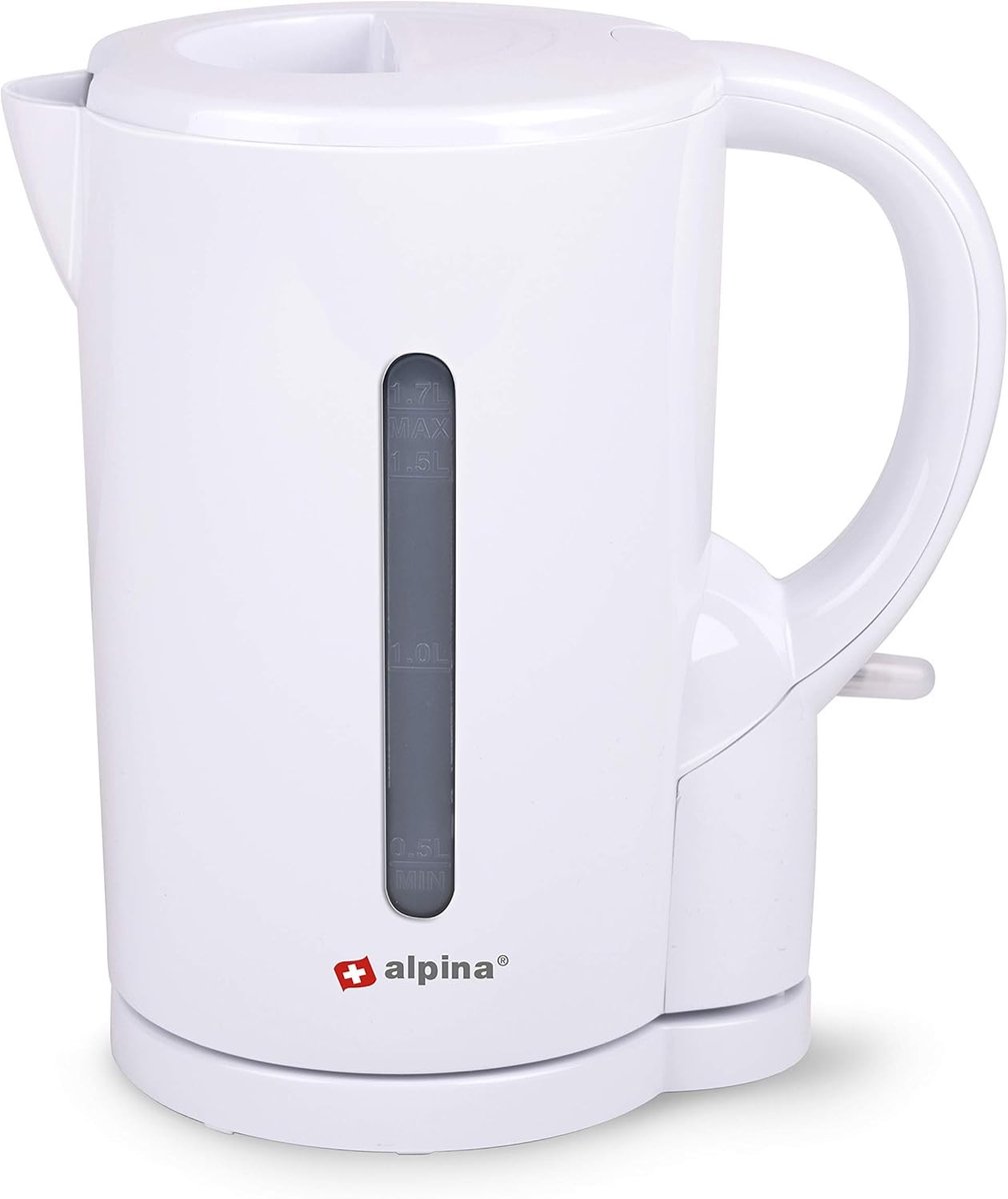 Retro waterkoker - Wit - 1,7 Liter - Kunststof - Voor Snelle Warme Dranken