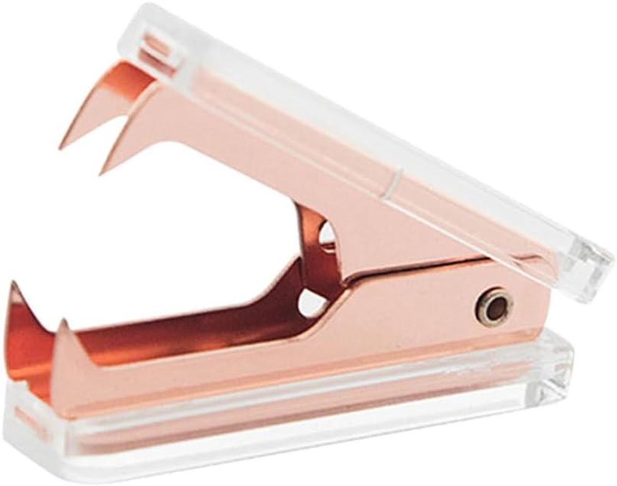 Acryl Nietjesverwijderaar - Ontnieter Rosé Goud - Kantoor Organisatie - Heavy-duty Constructie - 6 x 1.6 cm - Rosé Goud