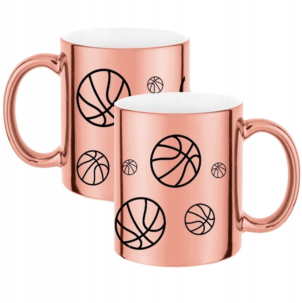 Unieke glanzende roze mok - perfect cadeau voor basketbalfans