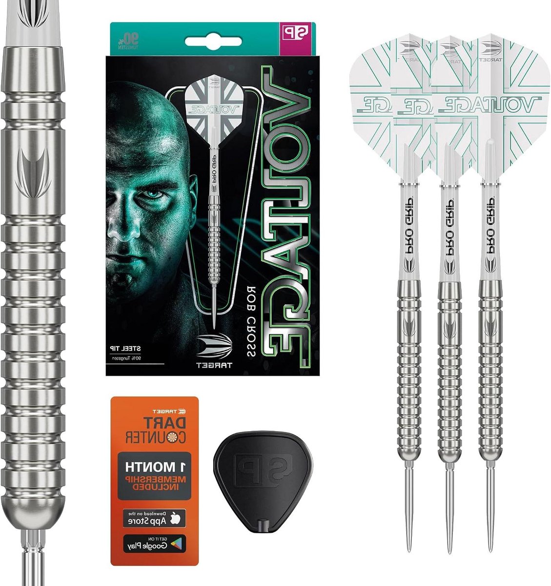 Stalen Dartpijlen - Dartset Darts - Precisie Werpen - 90% Wolfraam Barrel - 21G - Wit Blauw